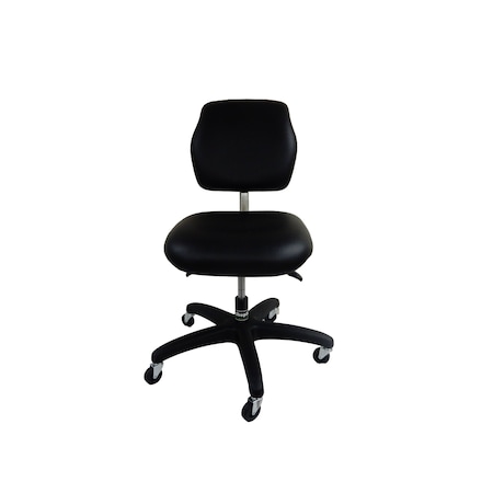 Shopsol Production Chair Desk Vinyl Seat Backrest Deluxe Ergonomic Adj. 300 lbs. seat cap. Locking Casters 1010961